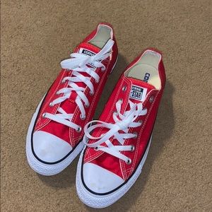 barley worn red converse